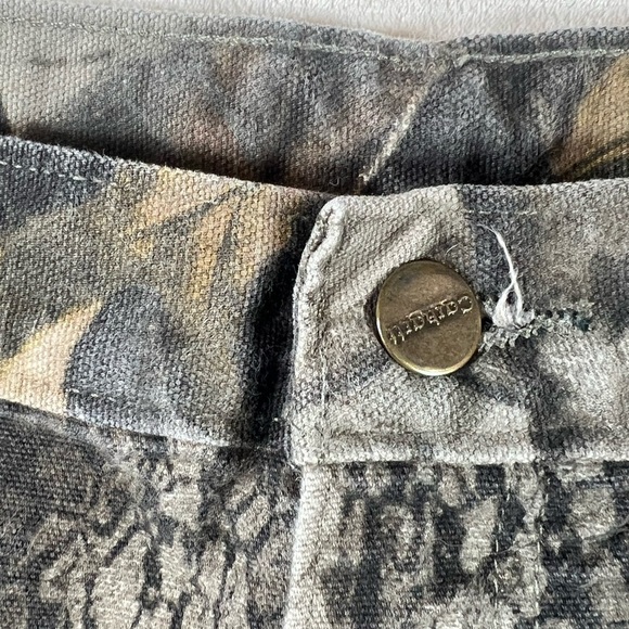 Vintage B191 CMO Carhartt RealTree 38W Carpenter Shorts Duck Canvas Camo VTG - Picture 9 of 15